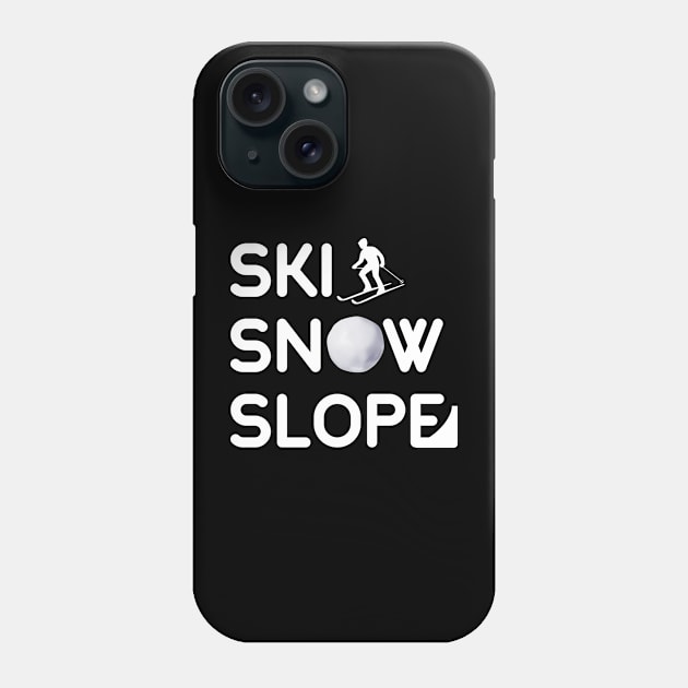 Ski Snow Slope Phone Case by NomiCrafts