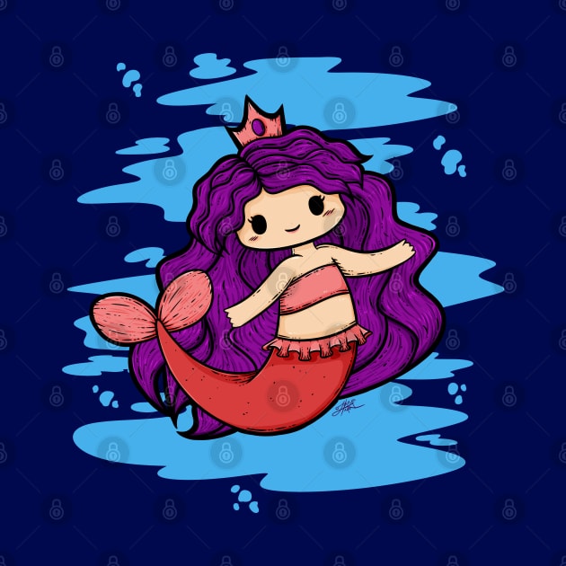 Cute Mermaid Illustration by zarya_kiqo