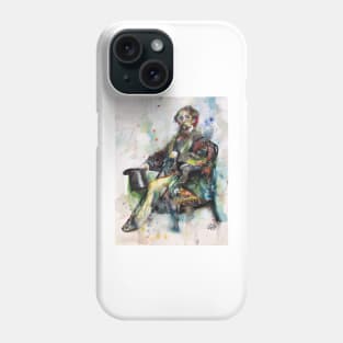 CHARLES DICKENS - watercolor portrait .8 Phone Case