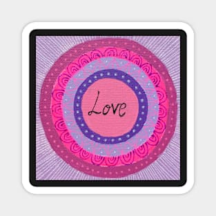 Pink Love Mandala Magnet