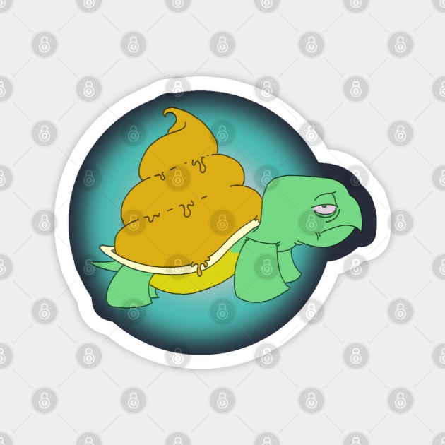 Turdle turtle pun poop joke Magnet by Blaze_Belushi