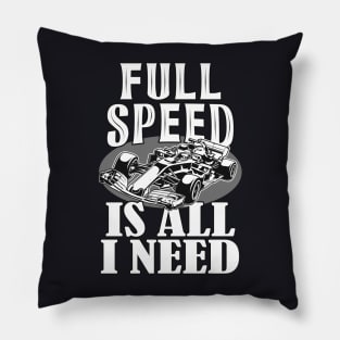 Racing Car Full Speed Motor Sports Gift Pillow