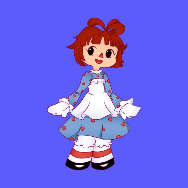 Chibi Raggedy Ann by JinkTheTactician