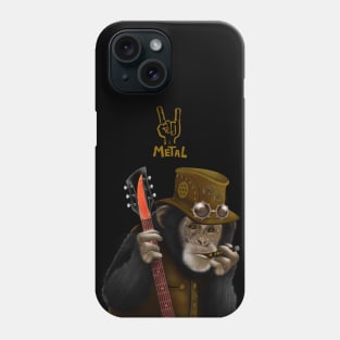 Rocker guitarist hippie ape Phone Case