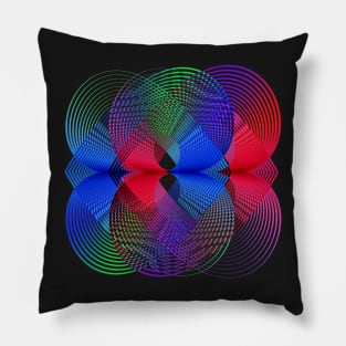 Geometric Abstract Kinetic Art Pillow