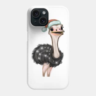 Cute Ostrich Drawing Phone Case