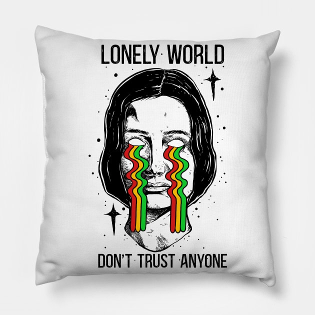 Lonely World Pillow by PlasticGhost