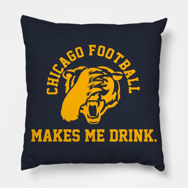 Chicago Football Pillow by geekingoutfitters