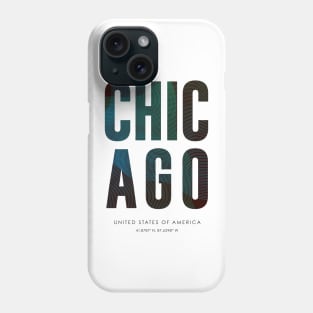 Chicago City typography Phone Case