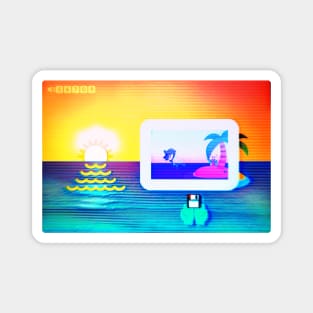 #Vaporwave Vacation Magnet