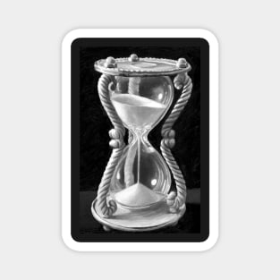 Antique style sand timer hourglass sepia Magnet