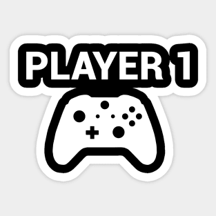 Player 1. t shirt player 1 player number one' Sticker