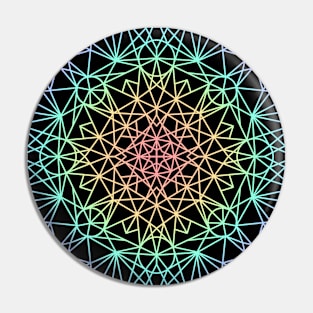 Colorful Sacred Geometry mandala Pin