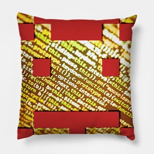 Code-invader (Yellow) Pillow