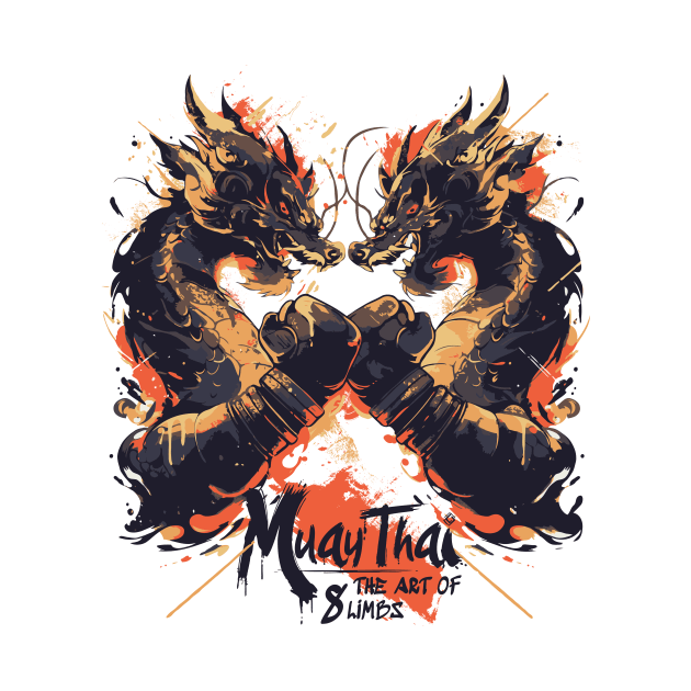 Muay Thai Boxing Dragons - The Art of 8 Limbs by emmjott