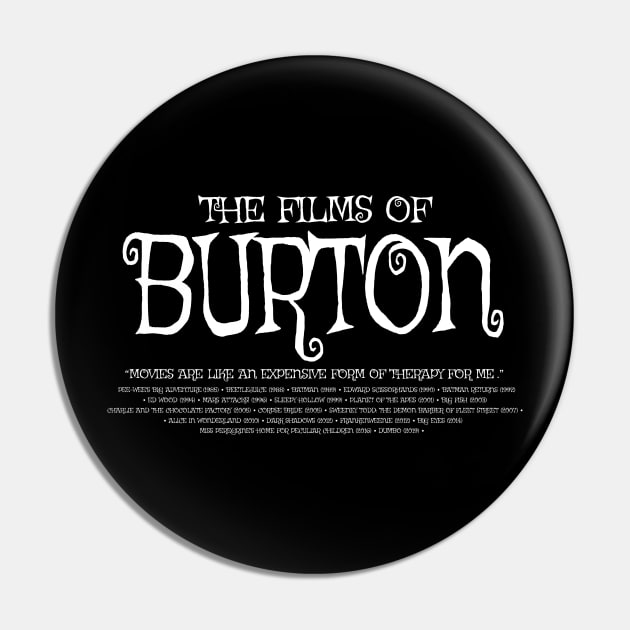 The Films of Burton - 2 Pin by KenTurner82