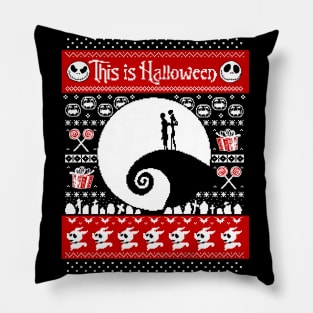 Ugly Sweater Nightmare Before Christmas Pillow