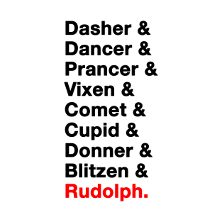 Reindeer Names T-Shirt