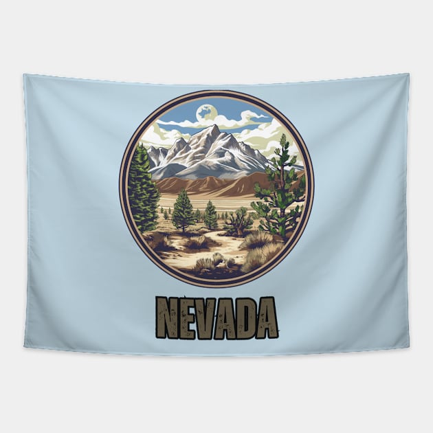 Nevada State USA Tapestry by Mary_Momerwids