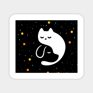 Cat and Dog universe Magnet