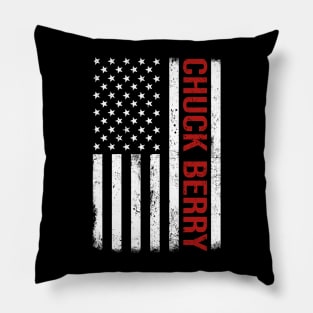 Graphic Chuck Berry Proud Name US American Flag Birthday Gift Pillow