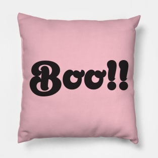 Boo Scary Black Pillow