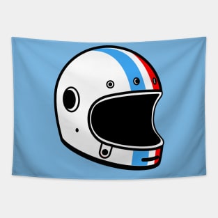 Race Car Driver Helmet Tapestry