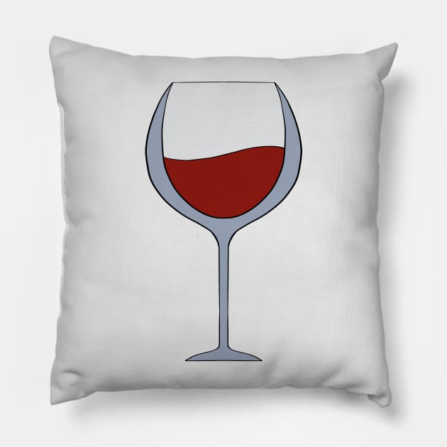 A Glass of Wine Pillow by DiegoCarvalho