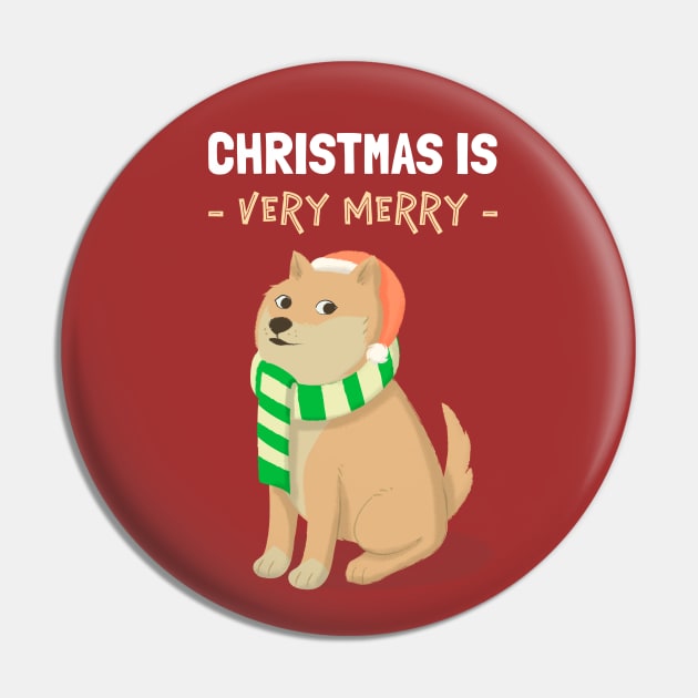 Dog Meme Christmas Doge Pin by Tip Top Tee's