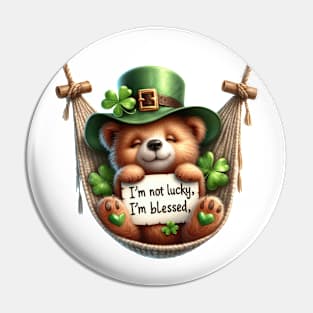 St Patricks Day Teddy Bear Pin