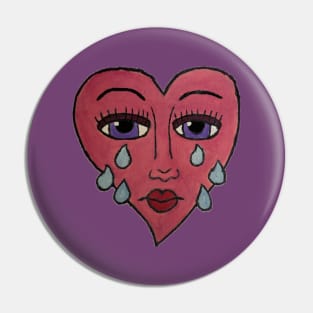 Crying Heart Pin