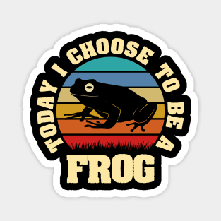 I like Frog Funny vintage lover Today I choose Frog Magnet