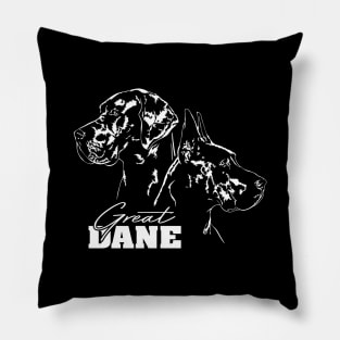 Proud Great Dane dog portrait Pillow