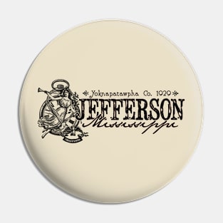 Jefferson, Mississippi from William Faulkner Pin