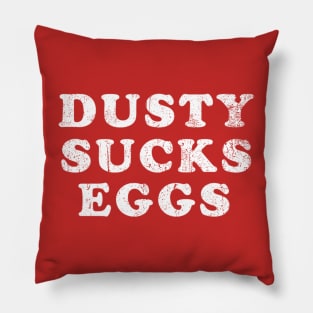 Terry Funk Dusty Sucks Eggs Retro Pillow