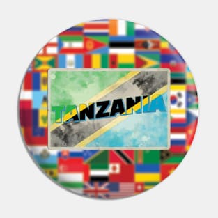 Tanzania vintage style retro souvenir Pin