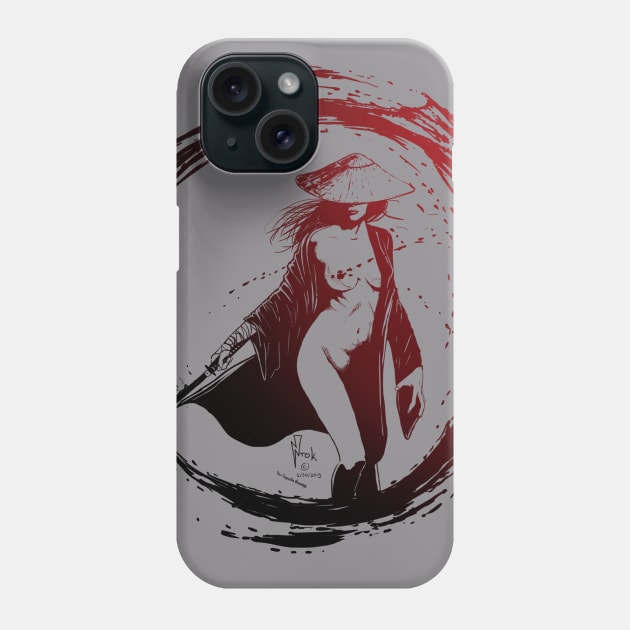 Samurai Girl Phone Case by Hellustrations