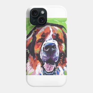 Saint St. Bernard Bright colorful pop dog art Phone Case