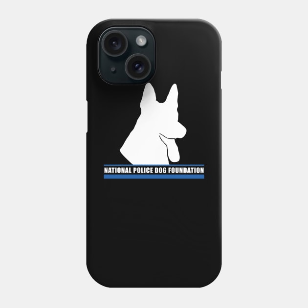 K9 White Outline 1 Phone Case by National Police Dog Foundation