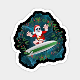 THE COOL SURFIST SANTA Magnet