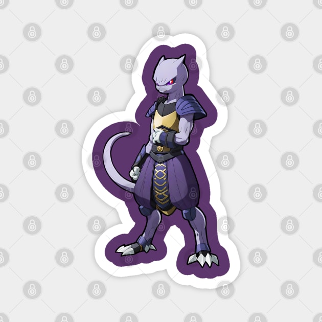 Mew2 / Psychic legendary Warrior Magnet by CodigoCero