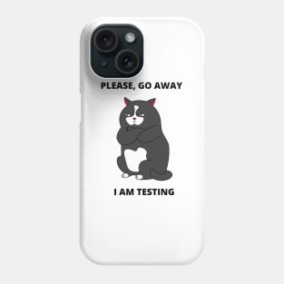 QA Engineer Meme Gift For Software Tester Go Away I am Testing Phone Case