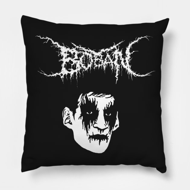 Black Metal Boban Pillow by calebjsaenz