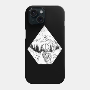 Get Lost Mountain Compass Phone Case