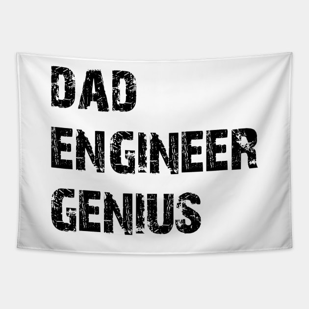 Dad Engineer Genius Tapestry by KC Happy Shop