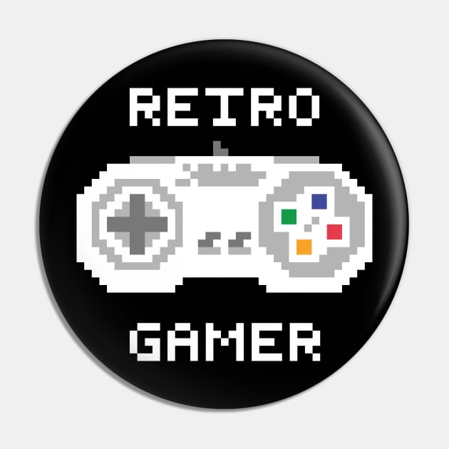 Retro gamer pixel art gamepad Pin by Broccoliparadise