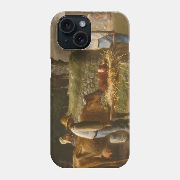 Peasants Bringing Home a Calf Born in the Fields by Jean-Francois Millet Phone Case by Classic Art Stall