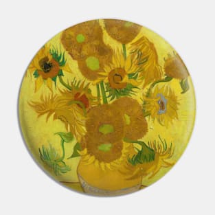 Van Gogh Sunflowers Fine Art Pin