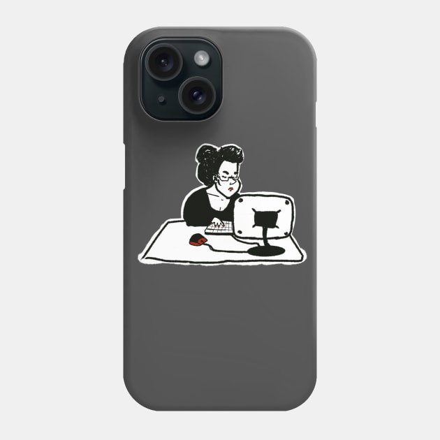 accountant. businesswoman. plump cute funny young woman Phone Case by barbasantara