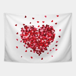 Floral Heart of love Valentines Day T-Shirt Tapestry